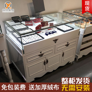 热卖饰品展示柜 陈列柜饰品展柜珠宝首饰柜台 玻璃柜子木质精品柜玻璃展示柜
