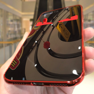 雅好苹果7plus手机壳iphone8玻璃7p潮牌plus八男女款全包防摔情侣苹果手机壳