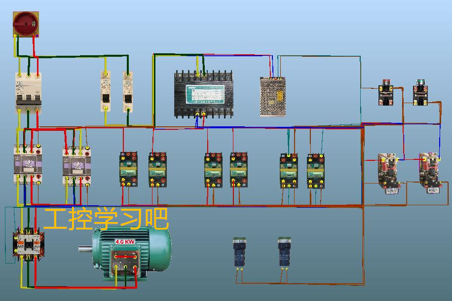电气仿真模拟接线 控制电路二次回路设计 电工学习练习工具软件