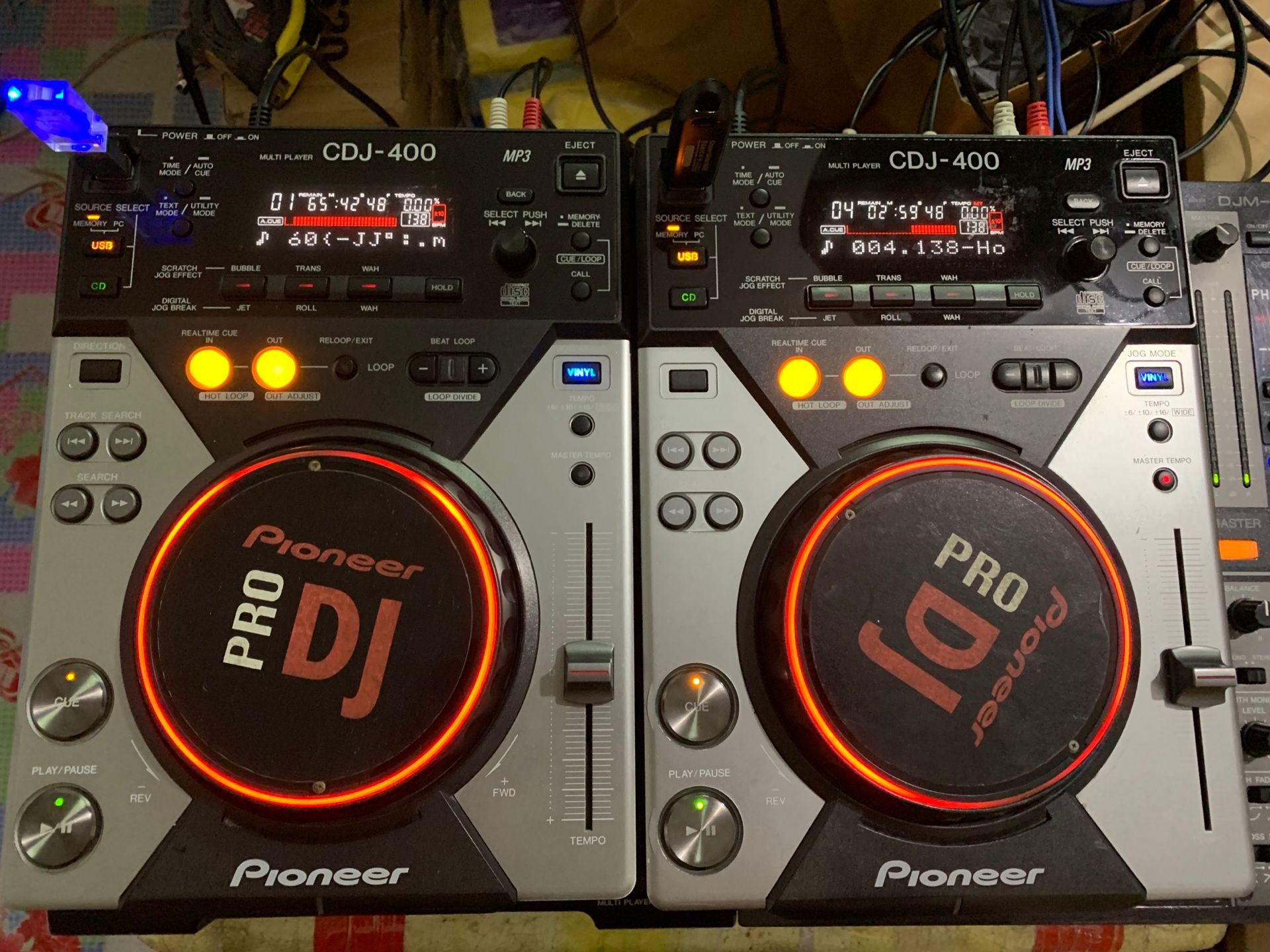 二手dj设备先锋pioneer cdj400打碟机一对支持u盘 cd