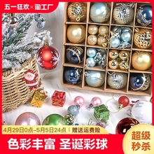 Рождественская елка украшена цветными шарами