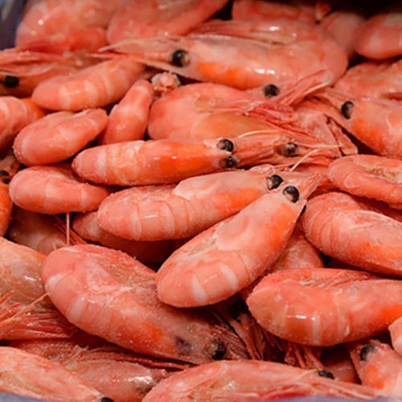 头腹籽北极虾甜虾冰虾带籽5斤整箱即食冷冻海鲜北极熊刺身80-100