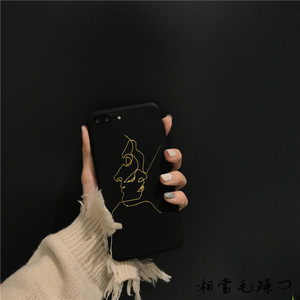 iphone6S手机壳简约创意硅胶超薄磨砂苹果7plus防摔保护保护套女苹果手机壳