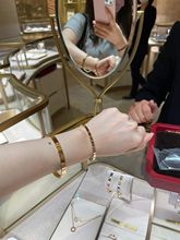 Cartier / Cartier Классический браслет любви 18K розовый золотой узкий браслет без бриллиантов