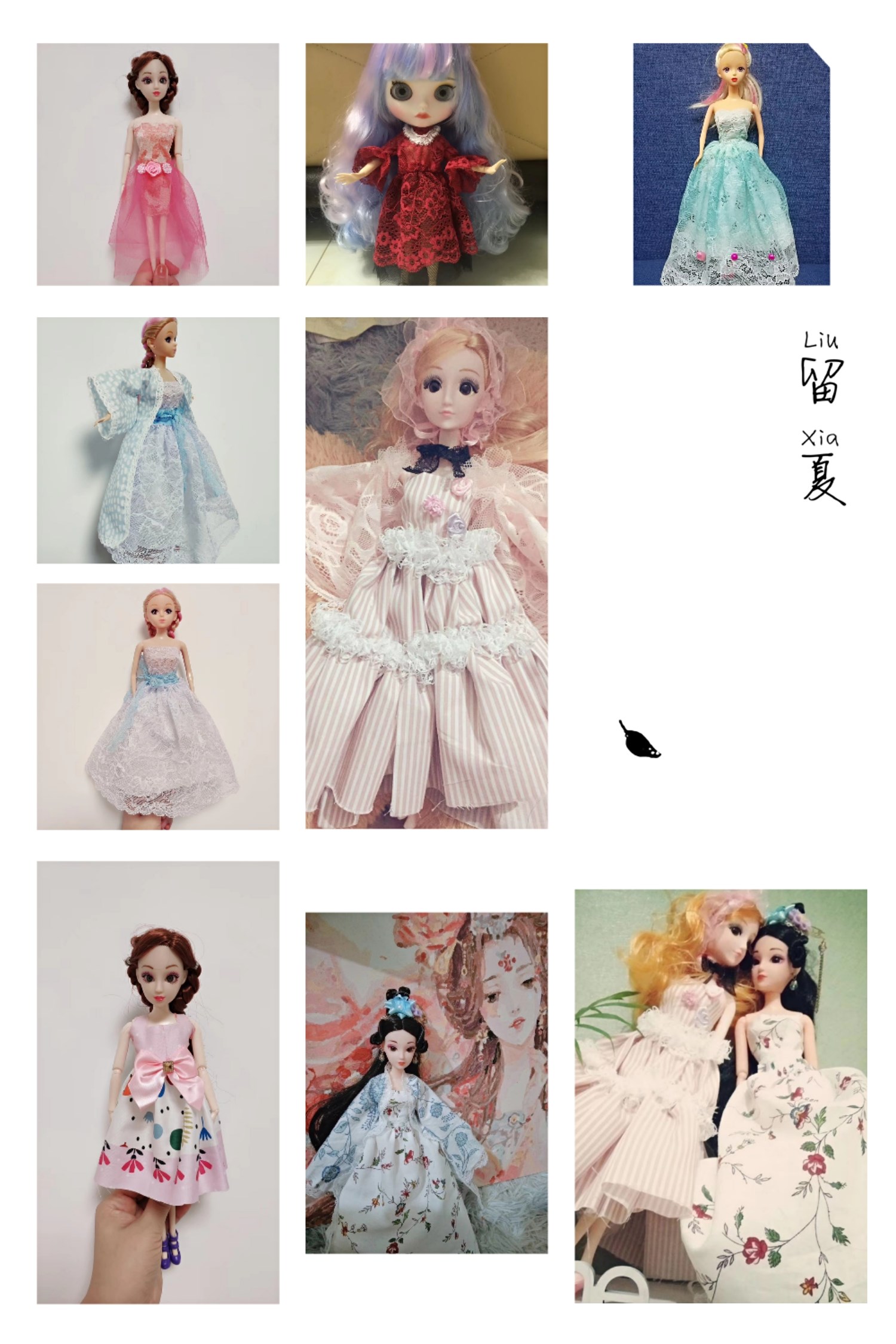 芭比娃娃衣服diy材料包辅料做衣服 服装设计设计儿童服装饰品礼物