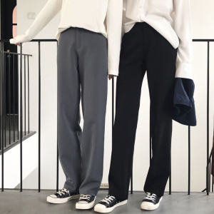 阔腿裤女春夏季高腰拖地裤工装西装裤宽松大码休闲直筒裤女长裤子西装裤女