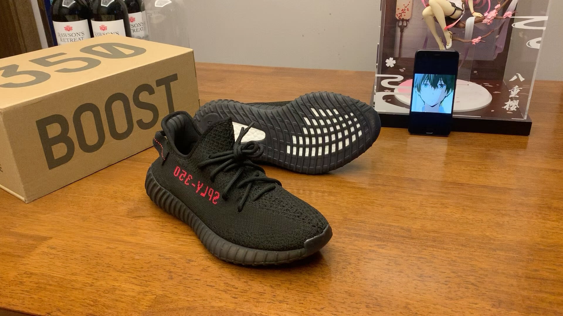 yeezy350v2 红字 椰子350 休闲鞋 运动鞋 踩