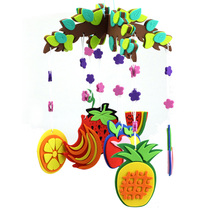 儿童 水果 创意 挂饰/海鲸eva手工制作风铃春天太空海洋水果挂饰立体贴画儿童益智玩具