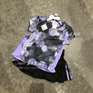 【sauir】美国代购ADIDAS/阿迪达斯男童女童夏季短袖运动套装女童套装夏