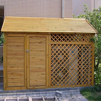 防腐木设备房 工具房 户外庭院碳化木 空调设备