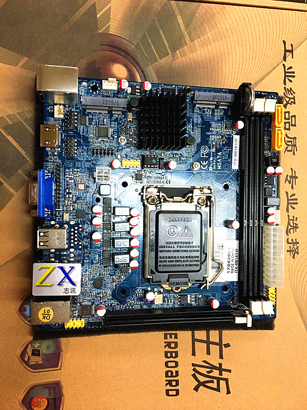 志讯itx-m61x11f h61工控主板ddr3msata 8个usb h61itx主板1155针