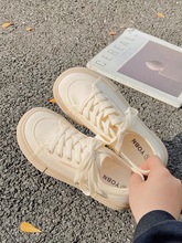 奶fufu帆布鞋女2024年夏季新款鞋子女爆款百搭小白鞋休闲运动板鞋