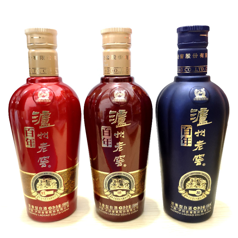【2012年老酒】52度 泸州老窖百年红 顺 和 100mlx3小酒版 浓香型