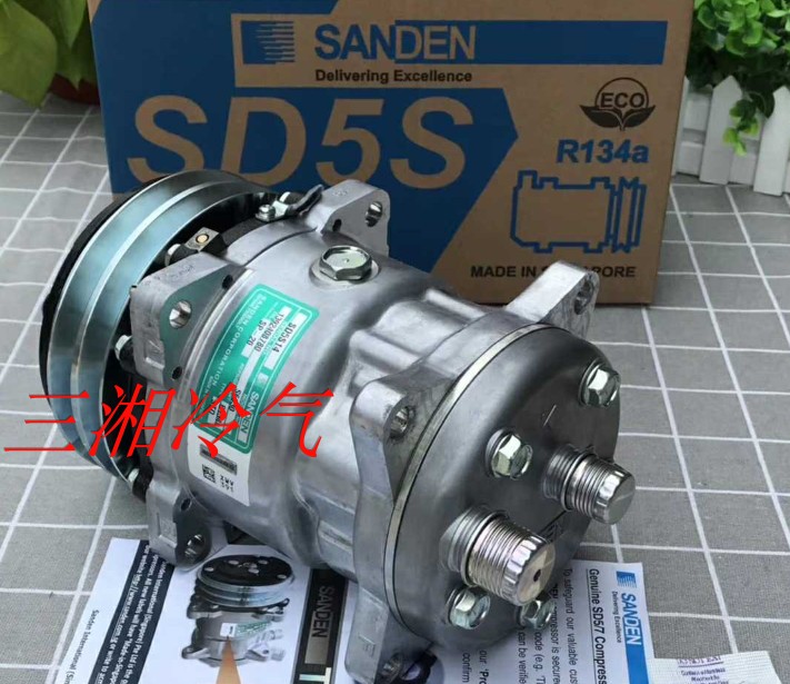 进口三电sanden冷藏车空调压缩机sd5s14冷冻机组空调制冷泵