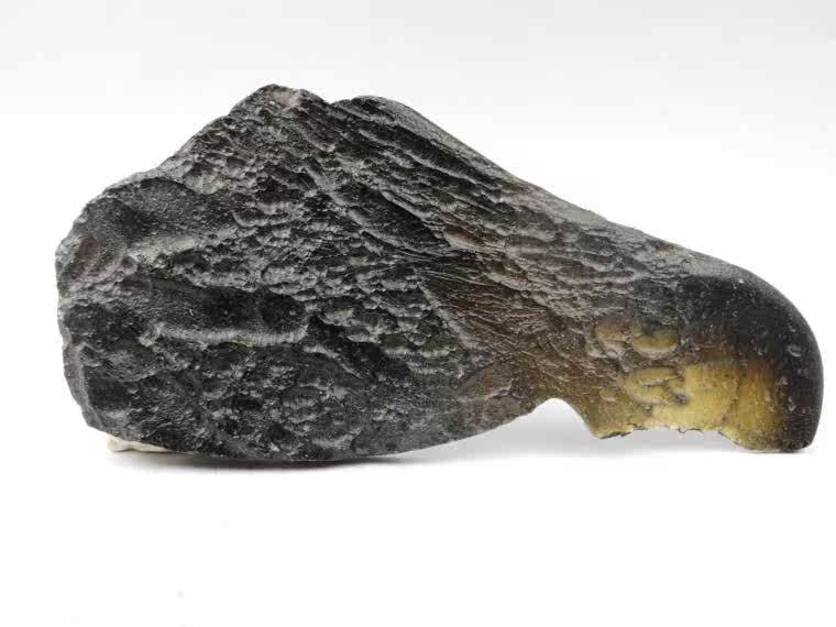 稀少玻璃陨石薄片 天外来客雷公墨原石标本 天然正品保真捷克陨石
