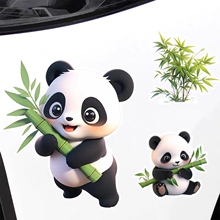 Милый бамбуковый панда, дизайн кузова, индивидуальность, царапины, закрывающие автомобили, электромобили, водонепроницаемые наклейки.