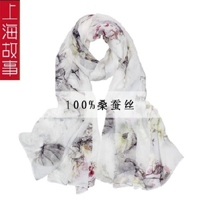 杭州丝绸真丝丝巾女100%桑蚕丝春秋长巾夏季防晒披肩长款围巾百搭真丝围巾
