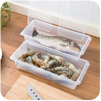海鲜食物沥水保鲜盒-厨房冰箱防潮海鲜食物沥