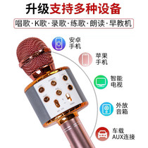 ws858无线蓝牙音响一体式麦克风KTV家用手机全民K歌直播美化声音