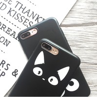 黑边小猫-用猫眼苹果iphone7\/7plus手机壳黑边