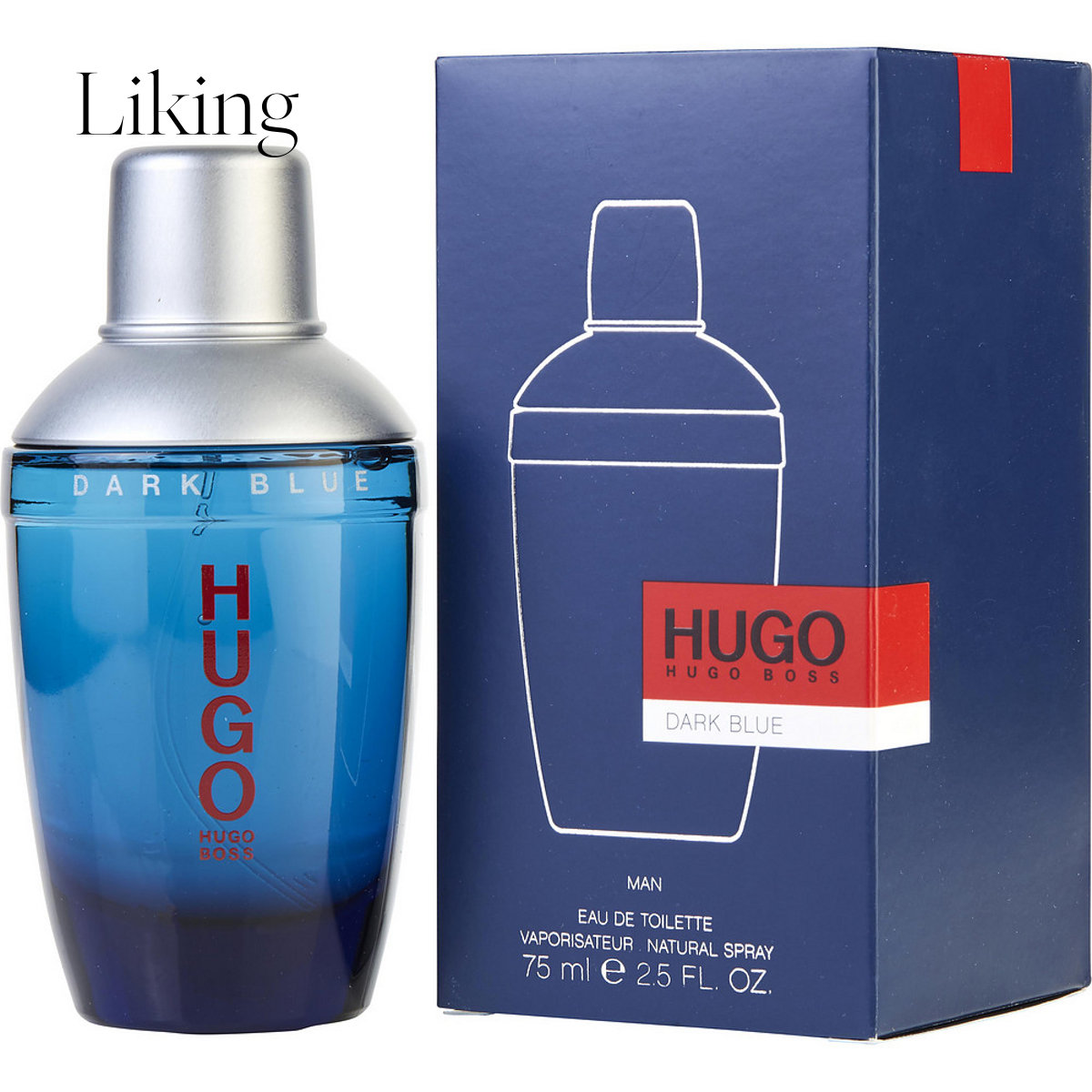 hugo boss 胡戈.波士清雅 dark blue深蓝 男士淡香水edt 75ml