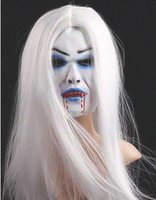 白发流血面具-白发魔女流血吸血鬼女鬼吓人贞