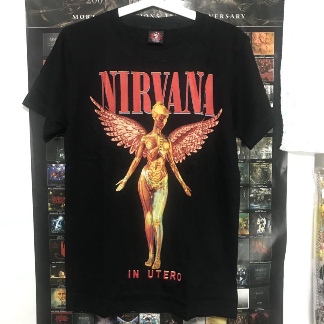 nirvana in utero 涅盘乐队 泰国进口金属摇滚短袖t恤 两件包邮