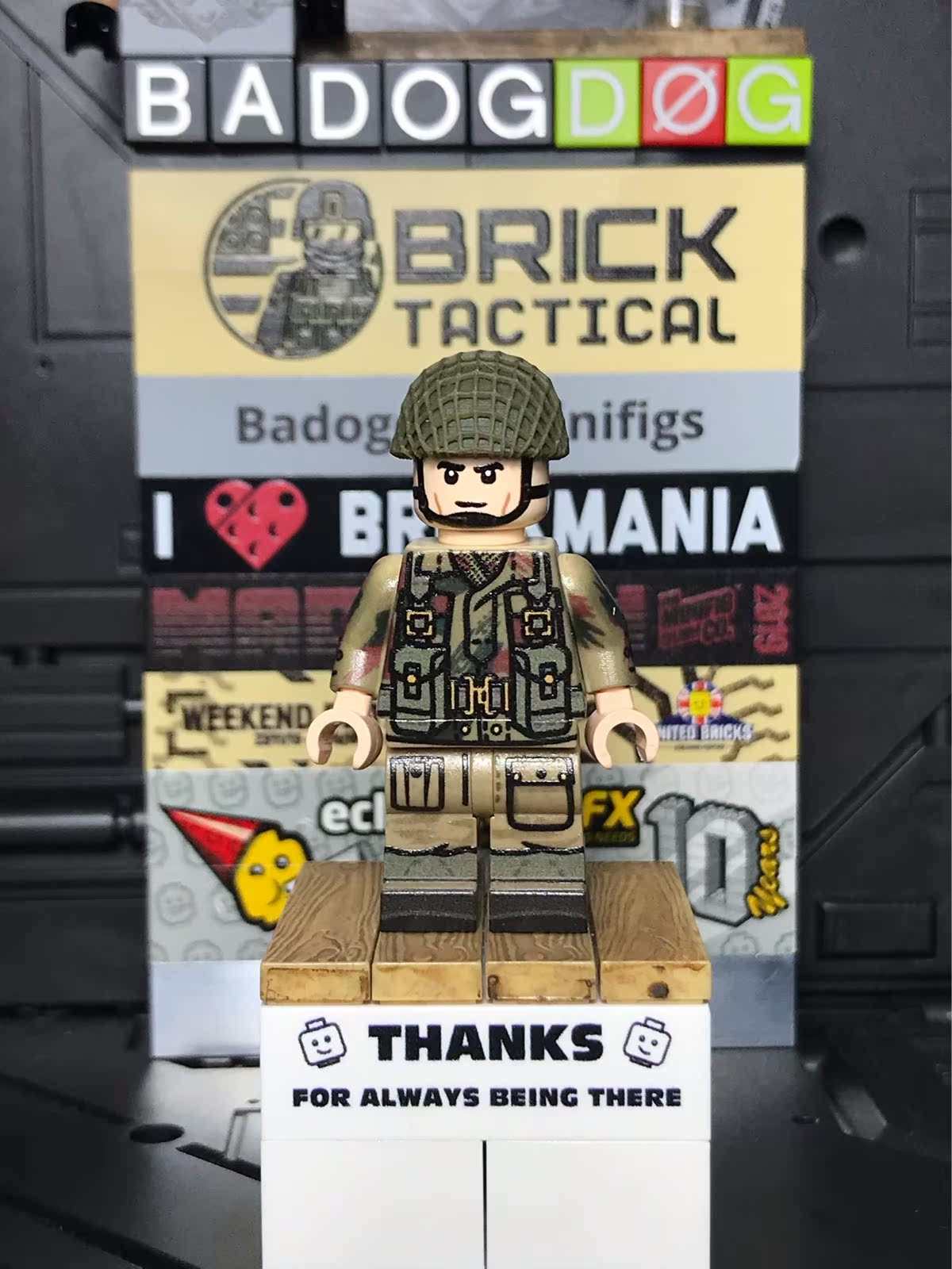 美国brickmania 第三方 二战积木版英国空降兵 网盔帽子 积木人