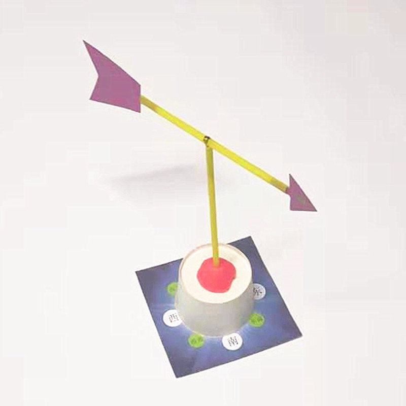 diy自制风向仪测风仪幼儿园儿童游戏活动学具早教玩具科学材料包