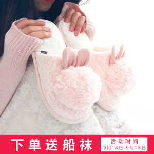 嘟嘟城情侣可爱棉拖鞋女冬季室内居家厚底保暖韩版儿童家居毛毛鞋棉拖鞋