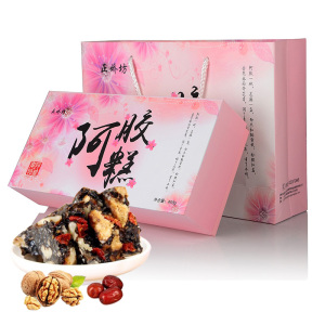 东阿厂家直销 精品礼盒450g 红枣阿胶糕固元糕开袋即食 质量保证阿胶糕