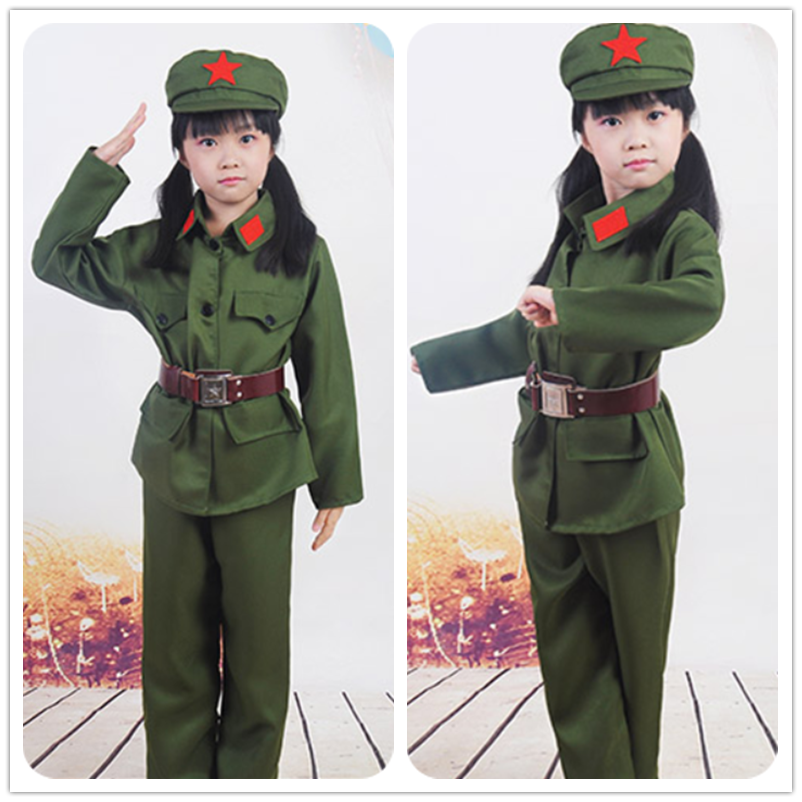 新款儿童摄影服装 影楼拍照服饰/舞蹈表演演出服装小军装小雷锋