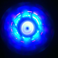 莲花陀螺 儿童发光玩具七彩发光自动旋转音乐