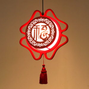 中式灯笼阳台个性创意仿古新年结婚实木中秋发光LED客厅吊灯LED灯笼