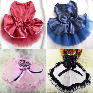 包邮泰迪烫钻婚纱礼服宠物服装春夏装狗狗衣服博美比熊公主裙子宠物服装