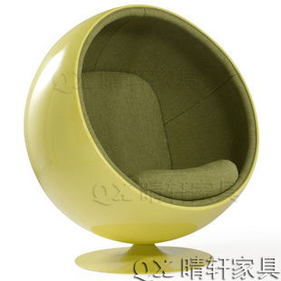 设计师玻璃钢家具创意太空蛋形泡泡椅休闲球椅懒人沙发ball chair