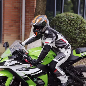 夏季摩托车骑行服套装男 机车