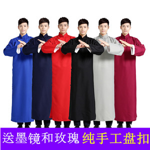 儿童相声长衫长袍大褂民国服装中式结婚同款礼服伴郎服伴娘服复古相声服