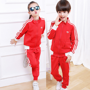 2017童装女童春秋装幼儿园园服老师儿童运动套装红小学生校服班服小学生班服