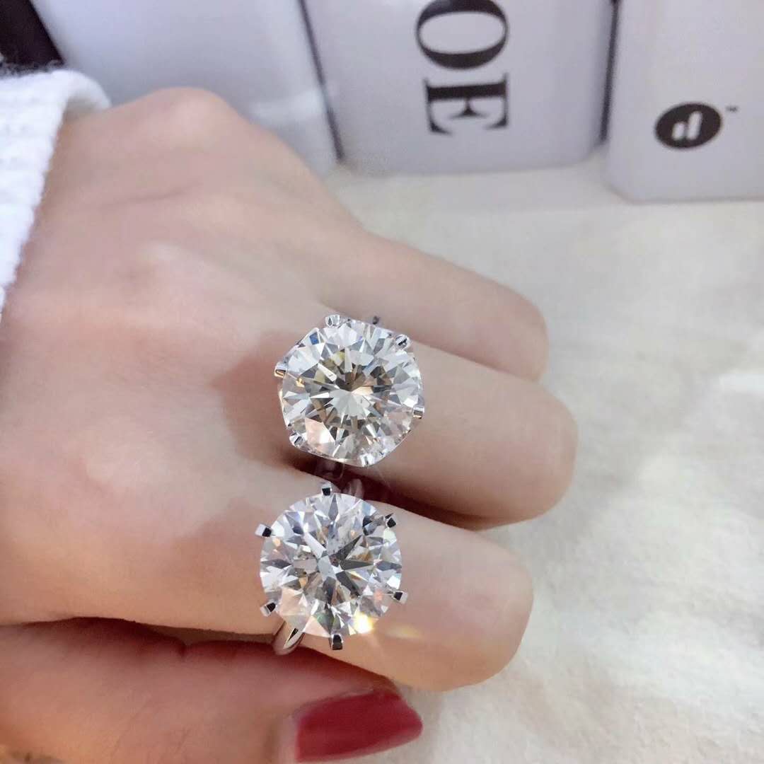gia裸钻1 2 3 5 10一克拉正品南非钻石女钻戒白金吊坠结求婚戒指