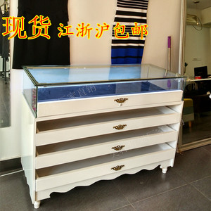 现货饰品展示柜烤漆展柜珠宝首饰柜台服装店中岛柜欧式柜饰品柜台饰品柜台