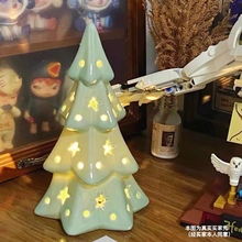 Подарки атмосфера фонари подарки керамика просвечивание рождественская елка ночная лампа (со светом) высота 16 см