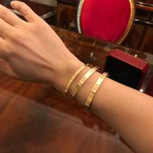 Cartier Cartier классический браслет любви 18K розовое золото мужская и женская пара широкая версия браслет без бриллианта