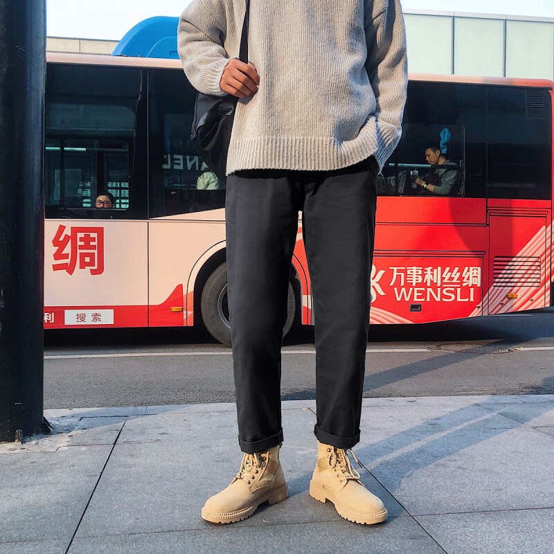 150小码155小短腿裤子160cm男生xs矮个子s码九分宽松搭配男装显高