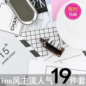 淘宝拍照背景布拍摄道具摄影摆件 ins卡片19件套装手机壳美食美妆淘宝拍摄