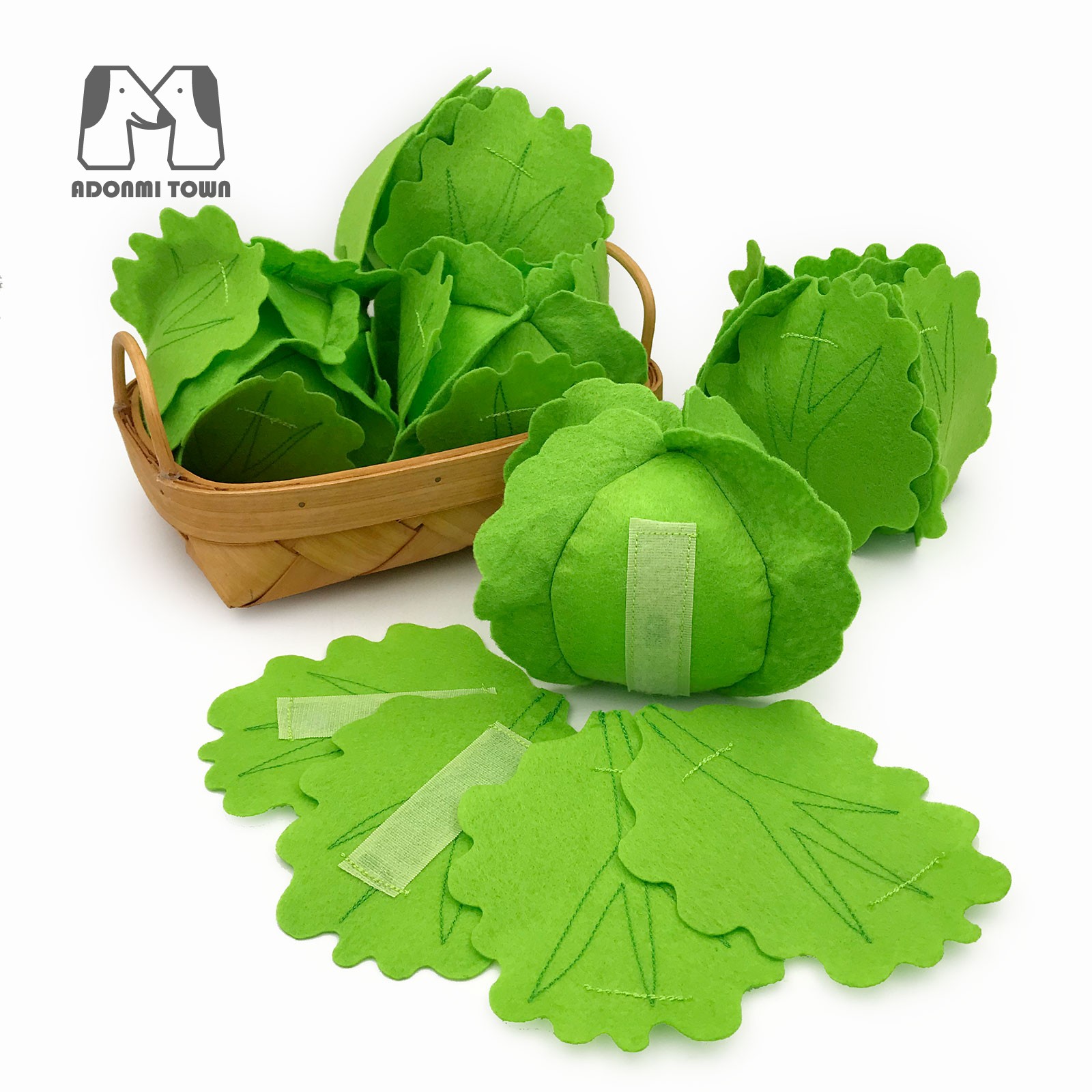 不织布蔬菜手撕包菜成品早教中心定制教具魔术贴可撕拉粘贴