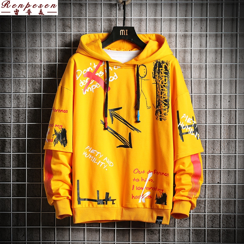 Hengteng Mans Classic with Hood Sack Devil Head Zipper Hoodie