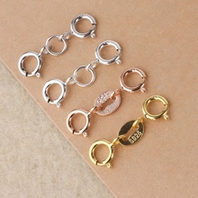 s925 Серебряная пружинная пряжка жемчуг браслет замыкающее кольцо