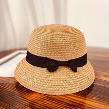 草帽女折叠渔夫帽太阳骑行夏季小沿防晒遮阳防紫外线海边沙滩凉帽