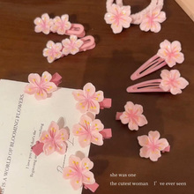Розовая вишнёвая заколка девушка Лю Хай со сладкими волосами BB зажим головные уборы детские кольца волосы веревка волосы